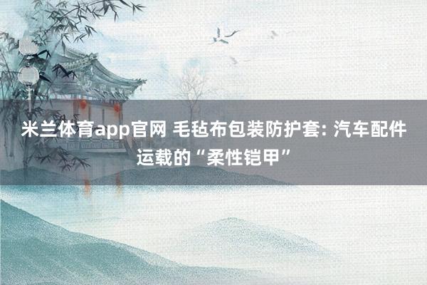 米兰体育app官网 毛毡布包装防护套: 汽车配件运载的“柔性铠甲”