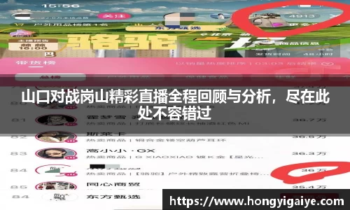 山口对战岗山精彩直播全程回顾与分析，尽在此处不容错过
